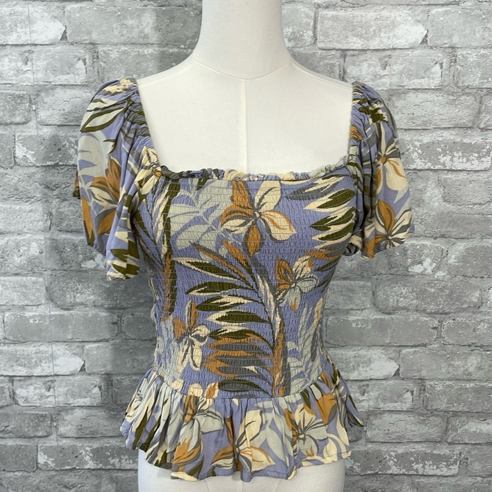 Patrons of Peace Floral Smocked Top